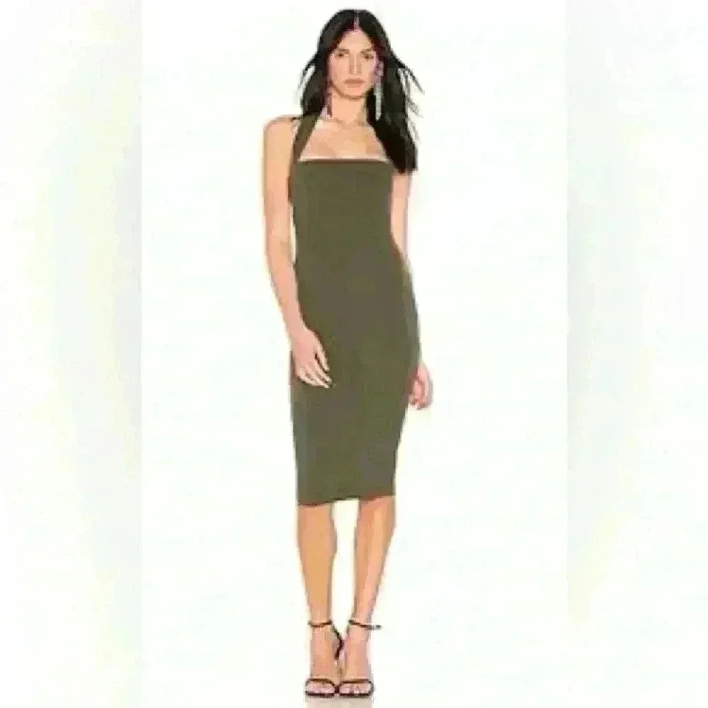 Revolve Nookie Boulevard midi dress in olive Womens M